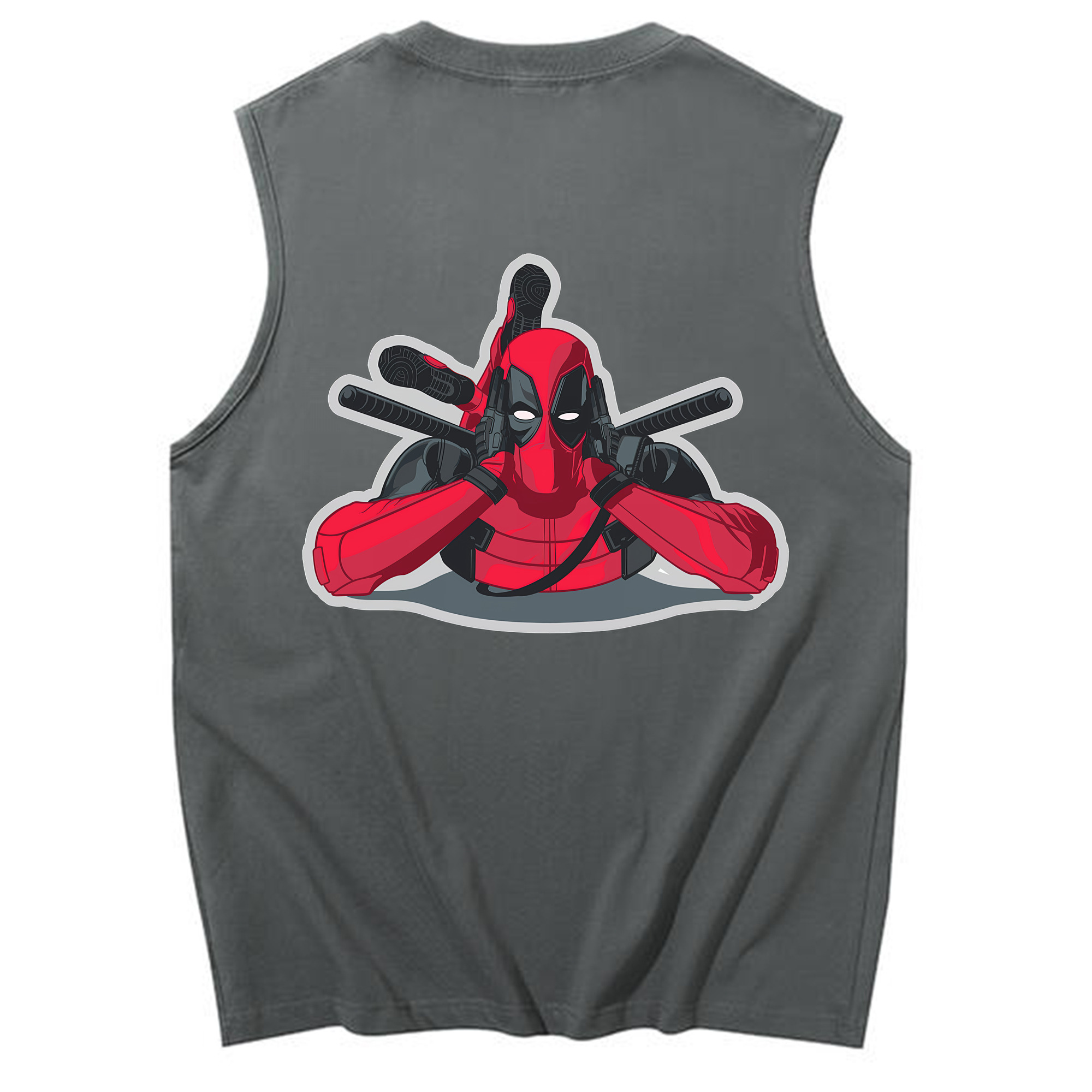 （画像用） Deadpool デッドプール コットン100％タンクトップ（背面プリント）